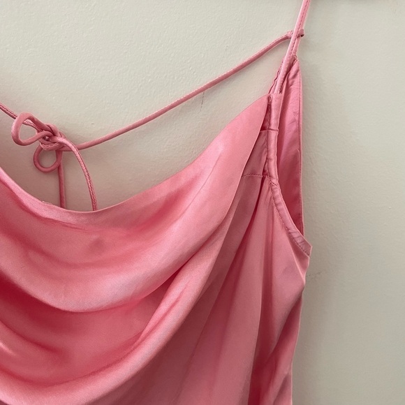 ANTHROPOLOGIE Bubblegum Pink Satin Camisole Size Small - Picture 3 of 5